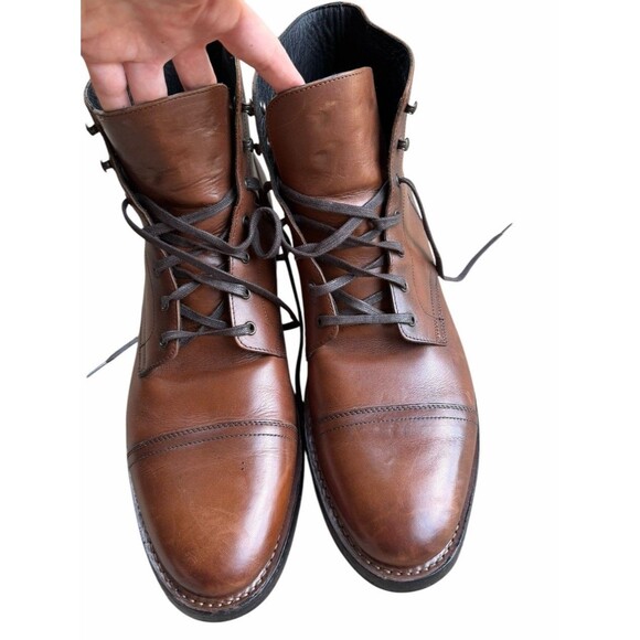 Thursday Boot Co Leather Brandy Captain Cap Toe Boots Men\'s 15 Chestnut Brown main image 14